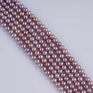 Perles d'eau douce naturelles Zhuji, perles rondes blanches et roses de 3 à 4 mm pour la fabrication de bijoux en gros - Product Image 1