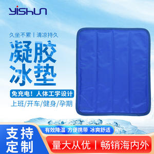 แผ่นเจลทำความเย็นแบบแข็ง รูปทรงสี่เหลี่ยมผืนผ้า สีฟ้า SML ป้องกันอาการฮีทสโตรก สำหรับสัตว์เลี้ยง รถยนต์ สำนักงาน ใช้ได้สองแบบ แผ่นน้ำแข็ง YS-BD008 - Product Image 5