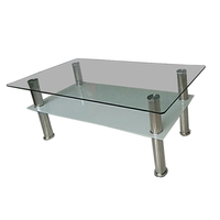 Ensembles de meubles de salon, Table de café, Table centrale moderne, Table basse en verre pour la maison