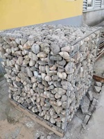 Maille de fil de fer galvanisé de 4 mm |   Panier en gabion soudé à trous carrés pour clôture de jardin et aménagement paysager