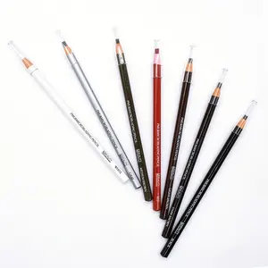 Profesyonel kullanım Microblading su geçirmez kaş kalemi kaş tasarım kolay renk uzun ömürlü kozmetik makyaj kalem