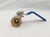Válvula de Bola de Latón, con Bola y Vástago de Latón, con Sellado de PTFE, Soporta una Presión de 1 MPa