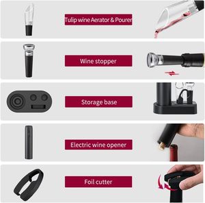 New Design 4-in-1 Lithium Rechargeable Electric <b>Bottle</b> <b>Wine</b> Opener Set - Product Image 2
