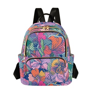 Hawaiian <b>Backpack</b> Customs Flower Two Size Travel <b>Backpacks</b> Quilted Casual Travel Women's Sports <b>Backpack</b> With Logo - Product Image 1