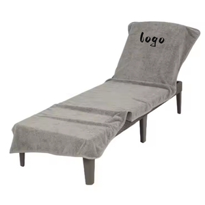 Housse de <span class=keywords><strong>chaise</strong></span> longue super douce et épaisse en tissu éponge 100% coton, housse de <span class=keywords><strong>chaise</strong></span> de plage ou de <span class=keywords><strong>piscine</strong></span> avec poche - Product Image 1