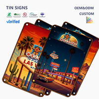 Dekorasi Dinding Logam Klasik Las Vegas dengan Ukiran Kustom Grosir - Tanda Tahan Lama dan Kuat untuk Dekorasi Garasi dan Rumah