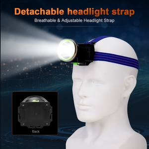 Phares réglables IP68 étanche <span class=keywords><strong>travail</strong></span> Camping lumière torche lumière <span class=keywords><strong>Led</strong></span> <span class=keywords><strong>longue</strong></span> portée lampe <span class=keywords><strong>de</strong></span> poche en plein air randonnée <span class=keywords><strong>phare</strong></span> - Product Image 5