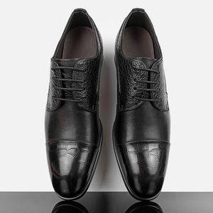 รองเท้าอ็อกซ์ฟอร์ดทรงแหลมสำหรับผู้ชาย งานฝีมืออิตาลี ปิดด้วยเชือกผูก ระบายอากาศได้ดี กันน้ำ ใช้ได้ทั้งลำลอง ธุรกิจ และงานทางการ หรูหรา เหมาะสำหรับงานแต่งงาน - Product Image 3