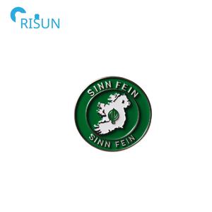 Fabrication irlandaise émail broche personnalisé vert irlande irlandaise <span class=keywords><strong>Sinn</strong></span> Fein épinglette insigne personnalisé <span class=keywords><strong>Sinn</strong></span> Fein avec carte irlandaise broche broche - Product Image 4