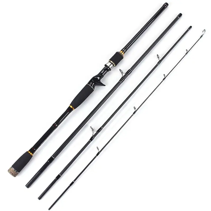 Burle Fishing 3.0m 4-Piece 10-25g Carbon Travel Spinning Fishing Rod With Rod Case