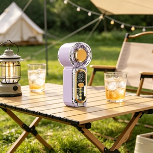 100-Speed Handheld <b>Usb</b>-C Rechargeable Ultra Lightweight High Speed Turbo <b>Mini</b> <b>Fan</b> for Travel Outdoor - Product Image 4