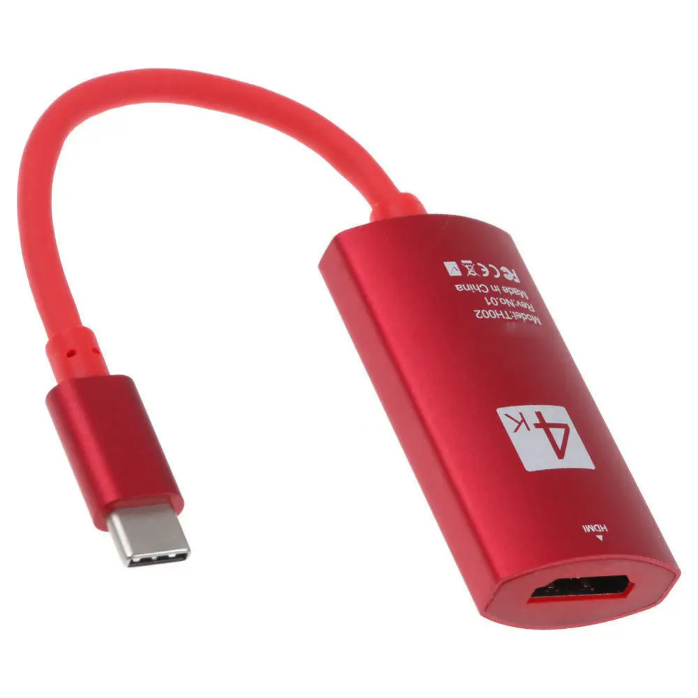 1080P USB 3.1 Hdtv מתאם זכר לנקבה סוג C כדי HDMI מתאם ממיר כבל וידאו אודיו AV מתאם עבור MacBook