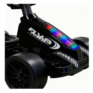 Premium Smart Learning Music Light Ride on <b>Car</b> With Enhanced <b>Pedal</b> Assist 6V4Ah Battery Single 380 Motor Durable Black Model - Product Image 2
