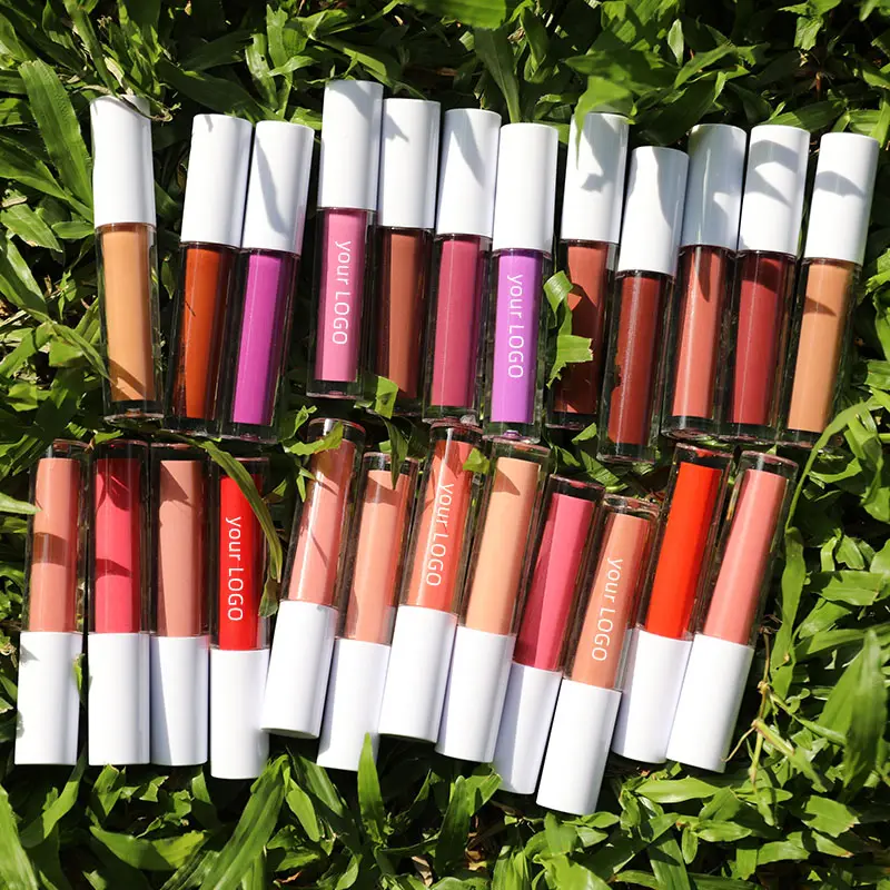 HEYUE lipstik cair Matte Label pribadi khusus Vegan grosir tahan air Nude kualitas terbaik