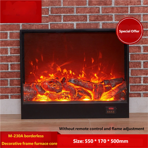 Chimenea Eléctrica Metálica Moderna Personalizada con Llamas de Simulación, Calefacción, Opciones de Control Remoto, Independiente, para Uso en Interiores de Hoteles - Product Image 2