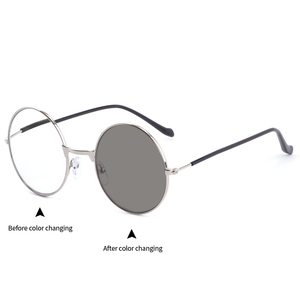 Monturas de Gafas Redondas Clásicas para Mujer, Gafas Ópticas con Bloqueo de Luz Azul, Gafas Fotocromáticas para Hombre, Lentes Elegantes - Product Image 4