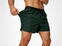 Shorts de bain YILONG pour hommes, séchage rapide, respirants, avec trous, taille élastique, cordon de serrage, pour la plage