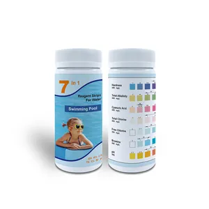 Pool Water Test Strips Home Test Strip For Pools W-7 Test 7 Parameters Good Quality For Swimming Pool Water Test Kit