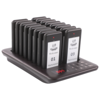 Système d'appel sans fil avec 16 bipeurs, système de téléavertisseur pour restaurant, café, église, clinique, cour de restauration, bar