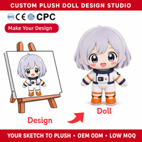 Poupée en peluche personnalisée, fille exploratrice spatiale, figurine en peluche, jouet mascotte doux, OEM ODM, créez votre design