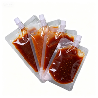 Pochettes souples transparentes en PE avec bec verseur, personnalisables OEM, impression sur mesure, faible MOQ, qualité alimentaire, recyclables, pour emballage de liquides (eau minérale)