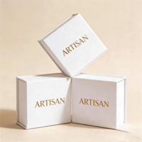 Boîte à bijoux magnétique en papier écologique, boîte cadeau en papier rigide de haute qualité pour le rangement et la présentation de bijoux, taille et design personnalisés