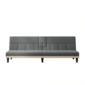 Sofá Cama Gris Oscuro con Estructura de Madera Contrachapada y Tapicería de Poliéster, 4 Plazas, Diseño Moderno, Mueble para Sala de Estar - Product Image 1