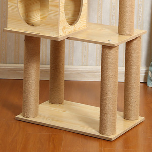 Easy Assemble Durable <strong>Cat</strong> <strong>Tree</strong> Condo House Wooden <strong>Large</strong> <strong>Cat</strong> <strong>Tree</strong> With Hammock - Product Image 3