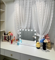 Miroir de maquillage LED de table personnalisé en gros, miroir de maquillage style Hollywood à commande tactile pour la maison et le salon