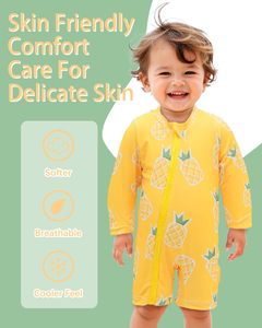 ALVABABY-Traje <span class=keywords><strong>de</strong></span> <span class=keywords><strong>baño</strong></span> <span class=keywords><strong>de</strong></span> manga larga para bebé, traje <span class=keywords><strong>de</strong></span> <span class=keywords><strong>baño</strong></span> tejido <span class=keywords><strong>de</strong></span> una pieza - Product Image 3