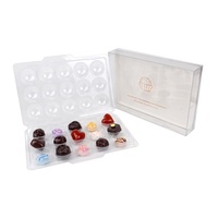15 boîte-cadeau d'emballage en plastique transparent de chocolat de truffe avec l'insertion pour les boîtes transparentes de bonbons