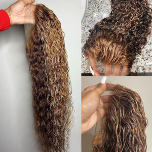 Peluca de Cabello Humano Virgen con Frente de Encaje HD 13x4, 180% de Densidad, con Reflejos de Color, 28 Pulgadas, para Mujeres <span class=keywords><strong>Negras</strong></span> - Product Image 3