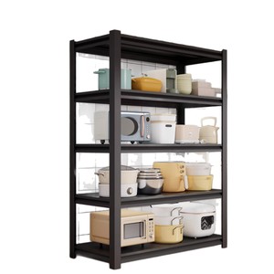 Étagère de rangement de cuisine multi-niveaux réglable en acier inoxydable, type sur pied, pour four à micro-ondes et four, en acier laminé à froid rectangulaire - Product Image 5