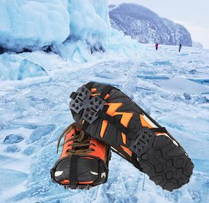 Nouvelles couvre-chaussures antidérapantes en caoutchouc et acier à 24 crampons <span class=keywords><strong>pour</strong></span> <span class=keywords><strong>neige</strong></span> et glace, crampons de randonnée YAMAHUWAI YG-024C Taille M - Product Image 2