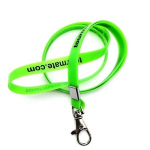 Porte-stylo en silicone réglable écologique avec logo personnalisé, cordon de cou, impression offset, sérigraphie, anneau en caoutchouc - Product Image 1