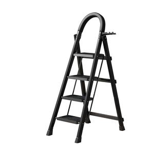 ชั้นวางหนังสือเหล็กคาร์บอนแบบพับได้เร็วกันลื่นบันไดเหล็กสำหรับใช้ในบ้าน - Product Image 1