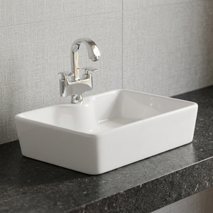 Stone Modern Hand Basin: Counter Top Vanity Units, <b>Table</b> Mount Lavabo Bathroom Wash Basin Sink - Ceramic Sanitary Wares - Product Image 2