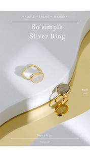 Anillo Abierto de Acero Inoxidable con Incrustaciones de Cristal de Piedra Lunar, Diseño <span class=keywords><strong>Punk</strong></span> de Estilo Coreano, Apto para Instagram, Chapado en Oro de 18K para Mujer - Product Image 2