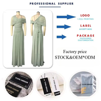 HK73396 Robes d'été tendance pour femmes, décontractées et élégantes, col asymétrique, laçage, taille haute, manches courtes, plissées, robe longue formelle