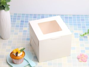 Cajas de Cartón Kraft Blanco Ecológicas <span class=keywords><strong>Personalizadas</strong></span> al por Mayor para Pasteles, con Ventana Transparente y Acabado Laminado Mate - Product Image 6