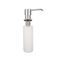 Distributeur de savon liquide à poser sur évier, blanc, avec bouteille de rechange, distributeur de savon à pression manuelle pour la maison et la cuisine