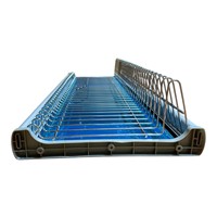 Rak Penyimpanan Piring Bentuk L Modern dari Baja Anti Karat, Organizer Mangkuk dan Piring di Dalam Kabinet, Sistem Penyimpanan Kabinet Dapur JIEEN CHAN
