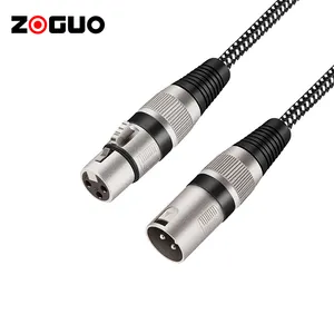 OEM Tùy Chỉnh Tiếng Ồn Thấp Can Thiệp Linh Hoạt 3Pin XLR Microphone Cable Nam Đến Nữ Mic Đen Cáp Âm Thanh HIFI XLR Cáp