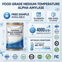 Food Grade Medium Temperature Alpha Amylase Powder CAS 9000-90-2 Starch Saccharification Enzyme for Brewing