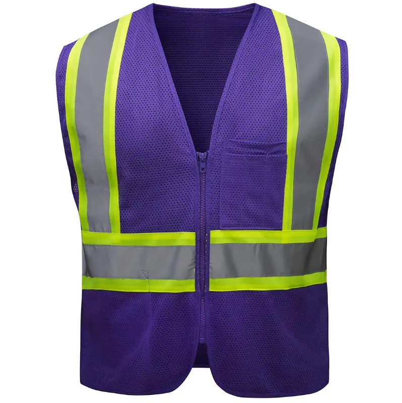 Purple Color Safety Vest, Purple Reflective Vest, High Visibility Vest Purple