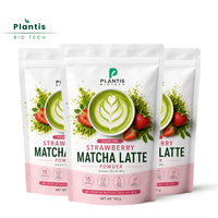 Poudre de matcha latte rose fraise à marque privée OEM, mélange de boisson aromatisée aux fruits, matcha latte