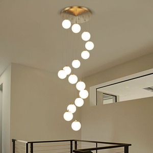 Modern Ayarlanabilir Yükseklik Cam Abajurlu Demir Braketli Sarkıt Lamba Otel Kullanımı İçin Orta Boy - Product Image 2