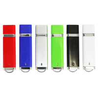 Nouvelle clé USB étanche avec lumière LED 8 Go/16 Go/32 Go USB 2.0 en plastique style briquet, impression de logo personnalisée, garantie 3 ans