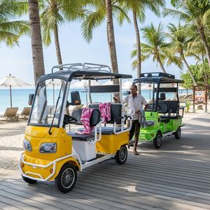 HLD 2200W Moteur Vélo électrique à 4 roues <span class=keywords><strong>6</strong></span> <span class=keywords><strong>places</strong></span> E-quadricycle Longue portée Voiturette de golf Scooter électrique de mobilité avec toit - Product Image 6