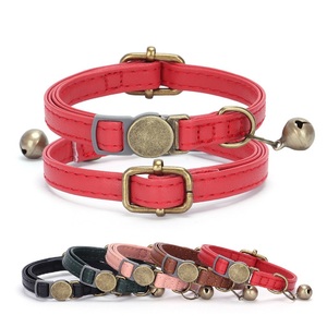 Retro stijl kattenhalsband slijtvast leder graveerbare metalen gesp luxe hondenhalsband tactische hondenhalsband - Product Image 4